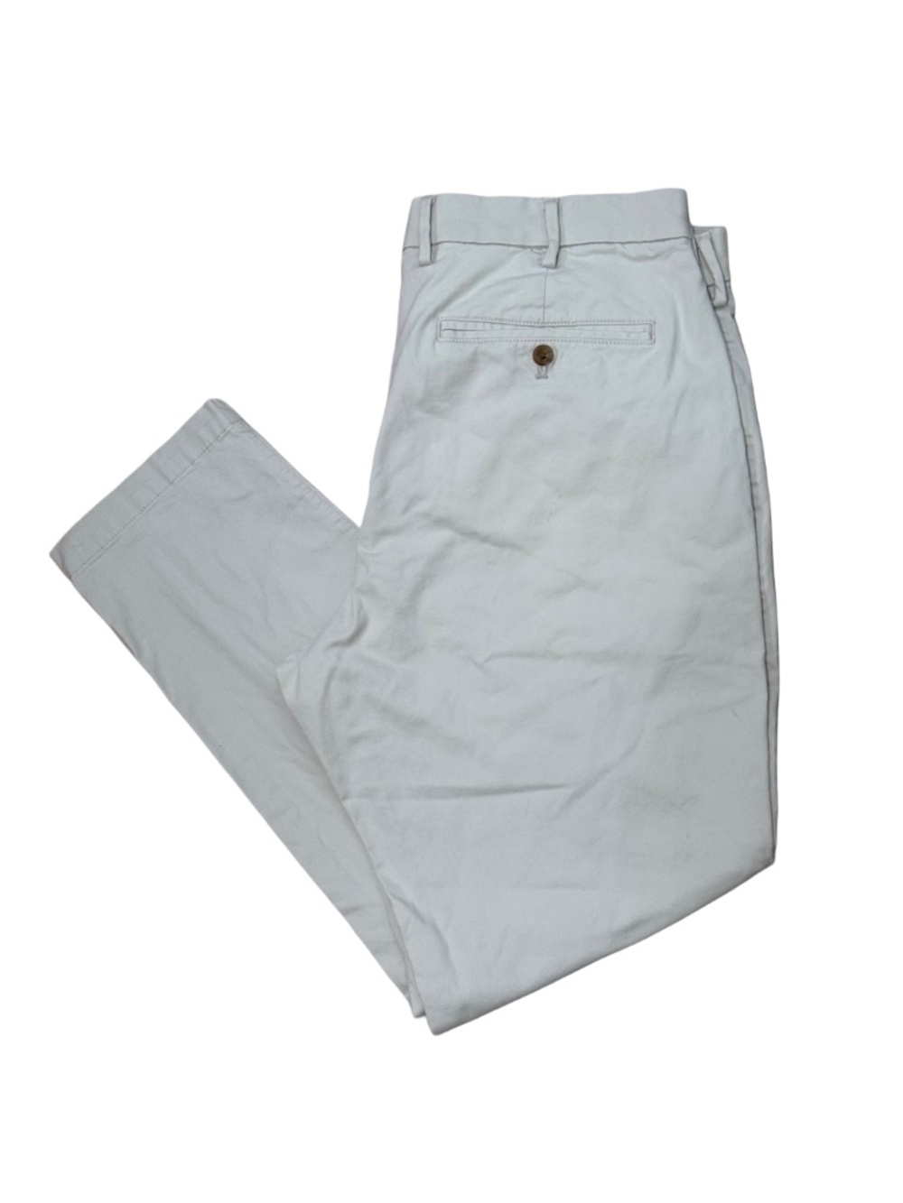 Gap Essential Khaki Straight Taper Pants 36x30 Light Ivory Cotton Stretch